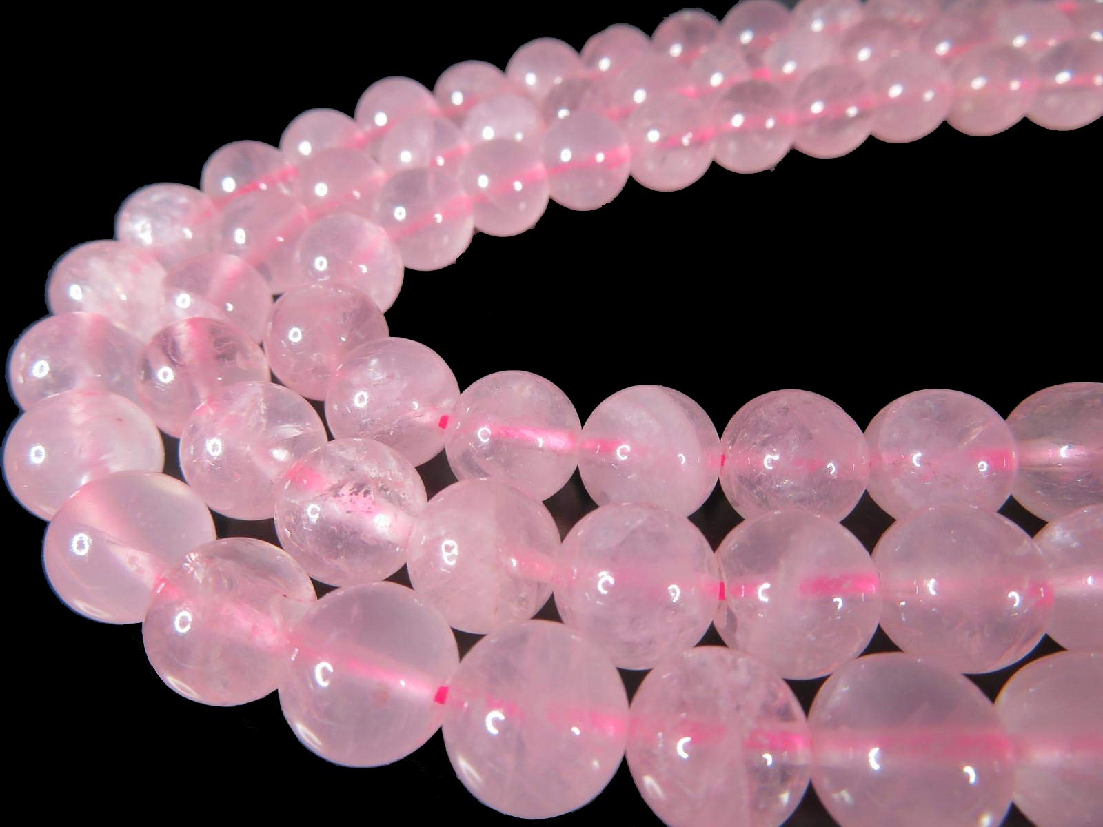 Amazon | 【SmileStone】上質 3A 紅水晶 クリスタル ローズクォーツ 丸
